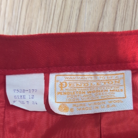 Pendleton Red Midi Pencil Skirt for Work - Picture 2 of 10